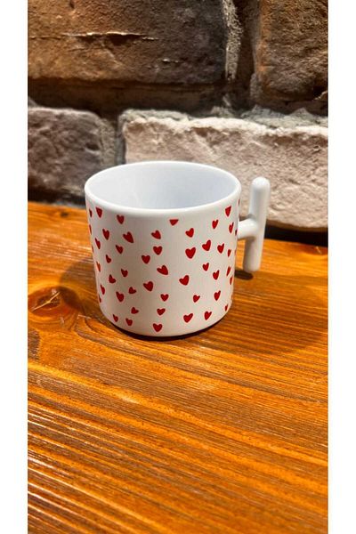 Crafto كوب بورسلين بمقبض على شكل قلب من Pinterest