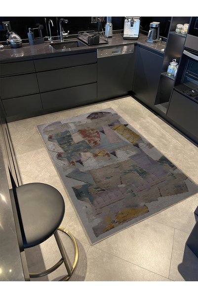 Rugs Modern Halı Colecția Shape: nuanțe pastelate, forme abstracte, bază țesu...