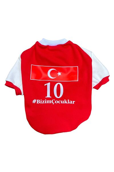 PetiliDünya Turkey Fan Dog and Cat Patterned T-Shirt