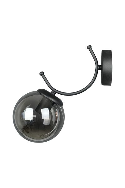 Fer Avize Sıla Sconce Modern Design Black Color White Glass Cafe - Kitchen - Bedroom - Hall Wall Sconce