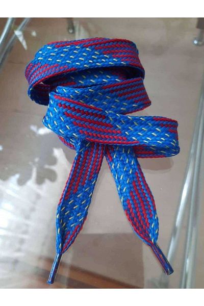 İMREN AKSESUAR Shoelaces Burgundy Blue 120 Cm Tipped 1 Pair