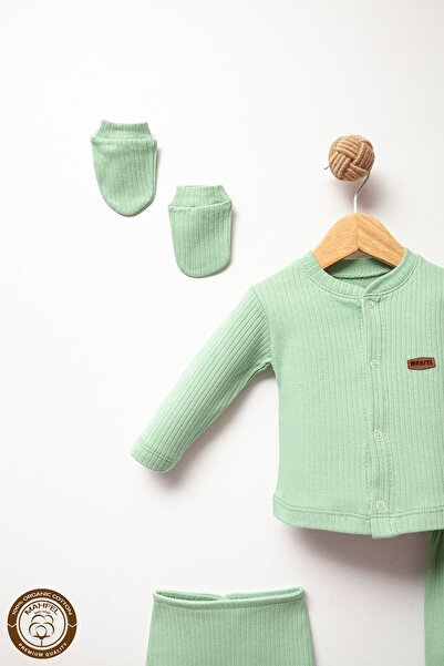 MAHFEL Mint Freshness Water Green 5-Piece Newborn Baby Hospital Discharge Set