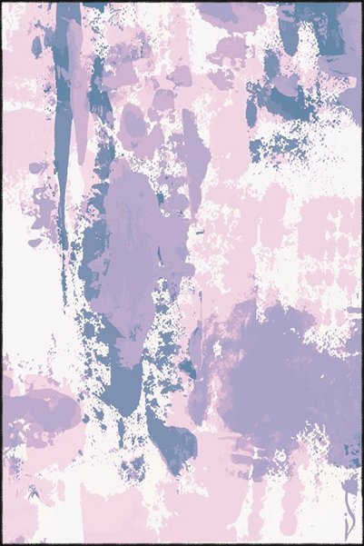 Rugs Modern Halı Χαλί με υφαντή βάση και θέμα σε ροζ παστέλ χρώματα και πλενό...