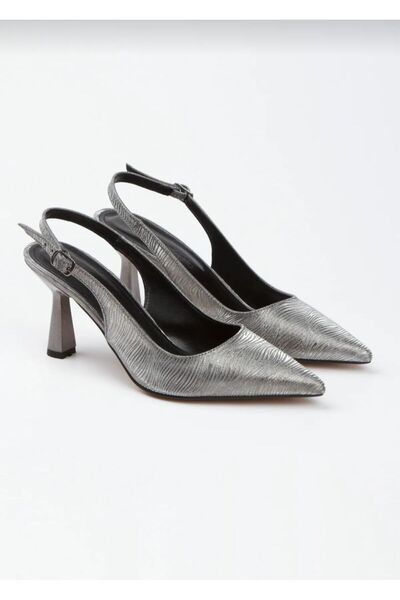 MODA İBO SHOES حذاء سهرة لامع بخطوط مستقيمة