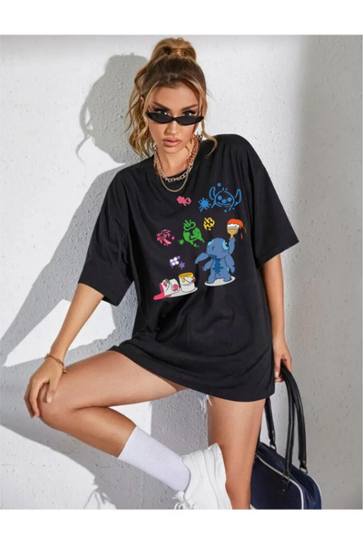 Evomind 1 تي شيرت هدية عند شراء 5 أو أكثر في السلة - تي شيرت كبير الحجم مطبوع...