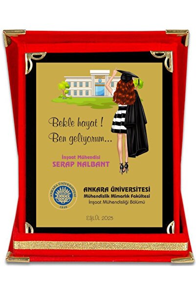SimArt Design Üniversite Mezuniyet Plaketi - Orta Boy Trpl1021