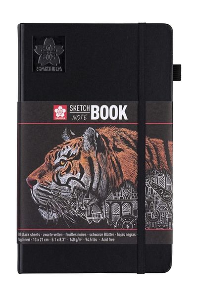 Sakura Sketch Book Black Paper 140g 80 Sheets 13x21cm
