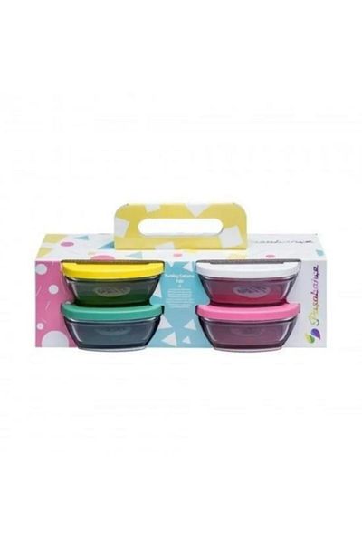 Paşabahçe 96840 8-Piece Pudding and Breakfast Storage Set