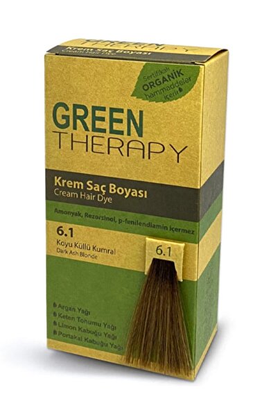 Green Therapy Krem Saç Boyası 6.1 Koyu Küllü Kumral