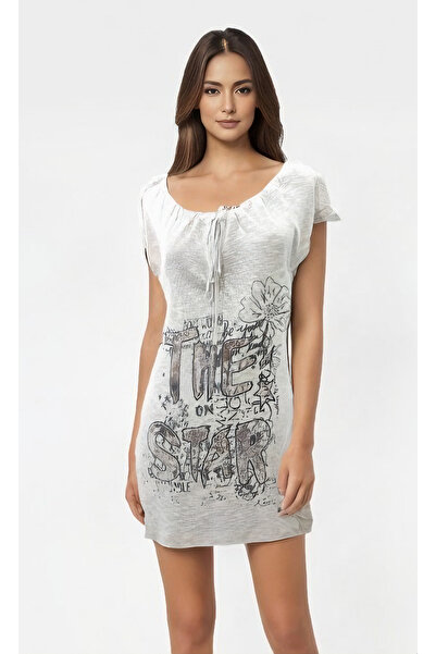 Herry Comfortable Cut 9001 Model Printed Thin Knitted Blouse