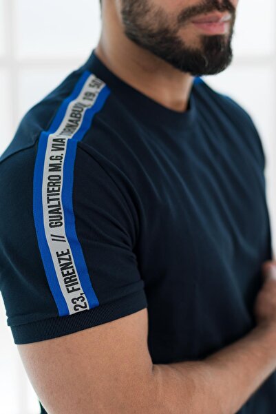 AKÇAYLAR Μπλουζάκι Crew Neck 100% Cotton Slimfit - Ρίγα ώμου