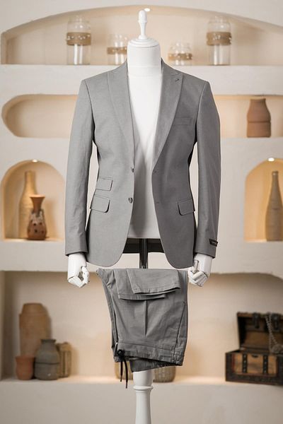 Sır Sir Swallow Collar Half Lined Double Slit Cotton Slimfit Summer Jogger Suit
