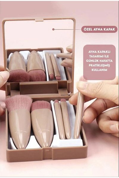 VANCL Portable Professional Makeup Brush Set - Mirrored