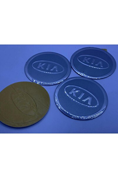 GultekinShop Kia Jant Kapağı Göbek Arması Etiketi Yapıştırma 60mm