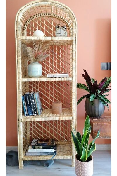 MASEL HOMES Masel Hasır Bambu Kitaplık