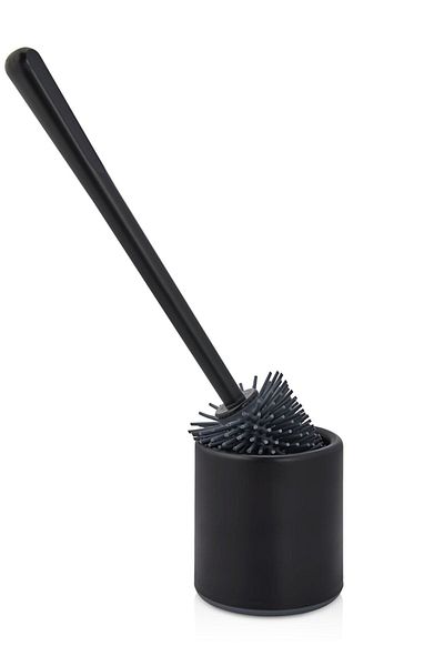 ATA HOME Elfshop Home - Black Silicone Toilet and Toilet Brush Nzshp 1073447