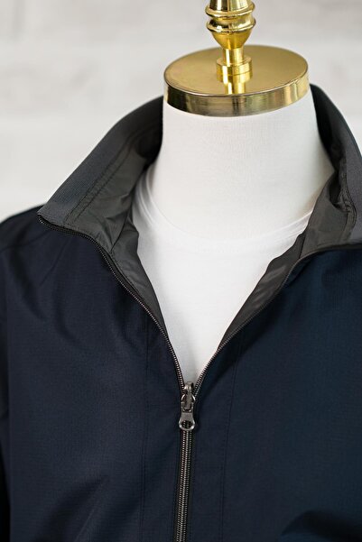 ADVANTE З боковими кишенями, еластичним поясом, високим коміром, прямим кроєм, двостороннім підкладним підкладкою, весняний пальто