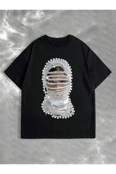 AMMA Μοντέρνο γυναικείο μπλουζάκι Unisex Pearl - Κοντό μανίκι, 100% βαμβάκι