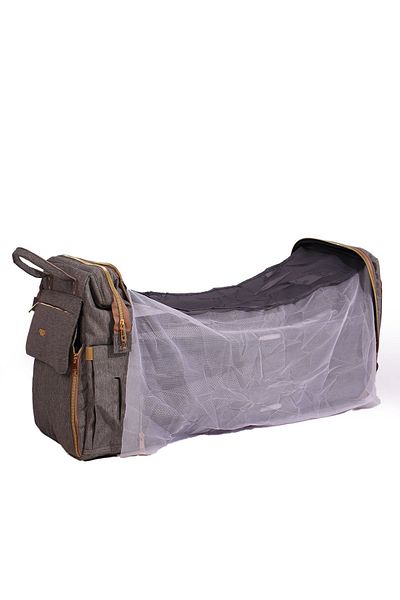 ÇÇS -51769 Mother Care Bag - Kangaroo and Crib Feature, Multifunctional Gray
