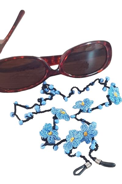 AYVALIK DENİZ YILDIZI OTANTİK TAKI Handmade Center Embroidery Glasses Rope