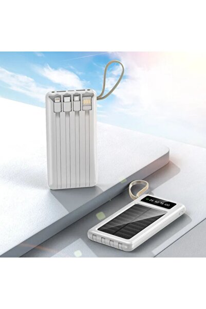 HEJARON 10.000 Mah Güneş Enerjili Led Işıklı Powerbank Şarj Aleti 2x Usb Çıkı...