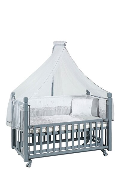 Tahterevalli Ultra Lüks Anne Yanı Cuppa Beşik 60x120 Gri