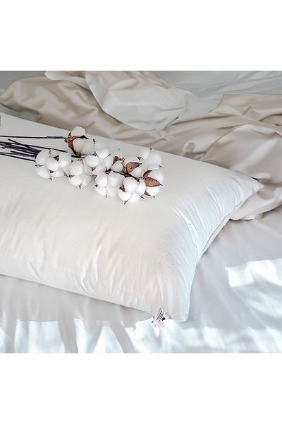 American Polo Cotton Bed Pillow With Microfiber Filling - 90x50 Cm