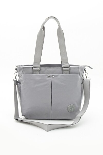 By Hakan Sn-4000 Krinkıl Omuz Çantası El ÇAntası Kol Çantası GRİ