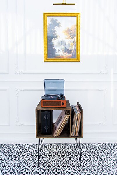 Zecir Ahşap Pikap Sehpası ve Plak Dolabı