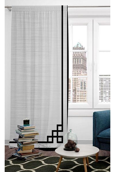 Ardizayn Janty - Gray, Velvet, Digital Printed, Bedroom, Entrance, Kitchen, Living Room Two Wing Background Curtain