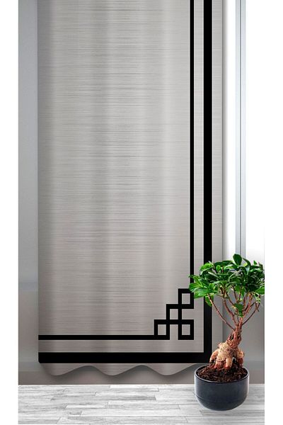 Ardizayn Janty - Gray, Velvet, Digital Printed, Bedroom, Entrance, Kitchen, Living Room Two Wing Background Curtain