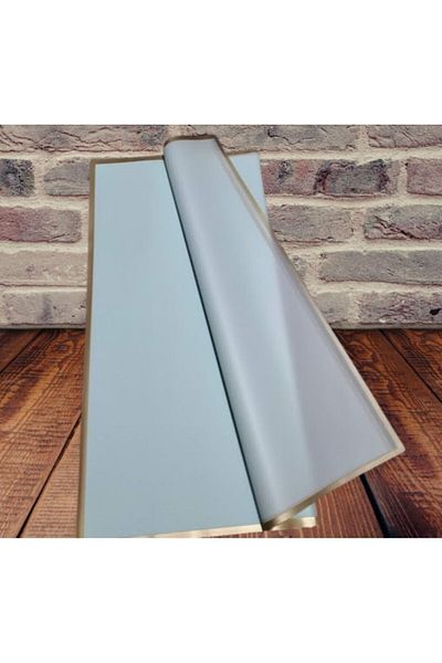 serap çiçekçilik 4 Pieces Light Blue Gold Striped Packaging Packaging Flower Packaging