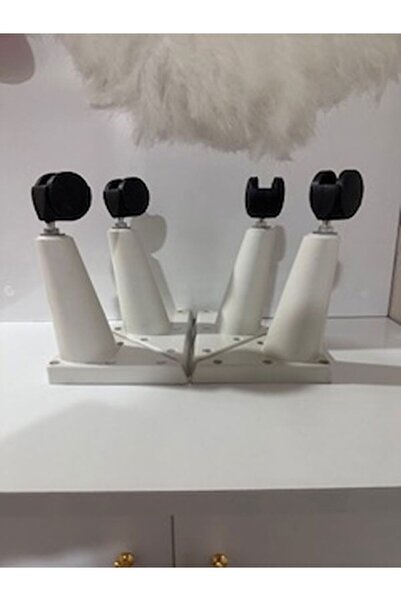 Genel Markalar Tekerlekli Sehpa Masa Ayağı Akıllı Sehpa Ayağı, Sihirli Sehpa Ayağı Beyaz 4 Adet 360 Derece 20 Cm