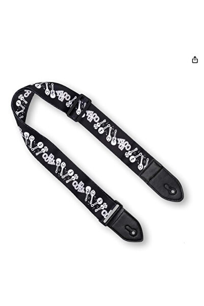 Midex SR-11GT Μαύρο Χρώμα Μοτίβο Κιθάρας Ιμάντας ώμου - Μήκος 90-143 cm