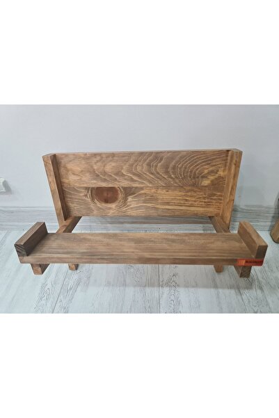 NLS Concept Handmade Ahşap dekoratif kitaplık ceviz renk