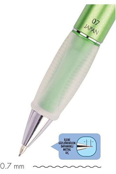 Serve Deep Mekanik Uçlu Kalem 0.7  mm Metalik Fıstık Yeşil