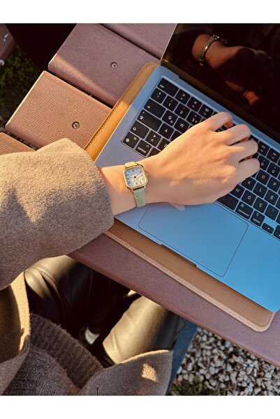 Classy Livia Model Çağla Green Cord Special Design Vintage Women Wrist Watch ...