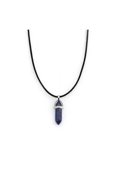 Mystic Energy Lapis Lazuii Natural Stone - Pandula Cut Necklace and Keychain| Gift Natural Stone
