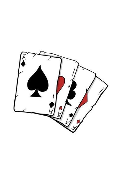 MegaSticker Hârtie Poker 12x11 Cm Cască Motocicletă Laptop și Autocolant Auto