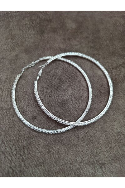 MutluBiDünya Taşlı Halka Küpe