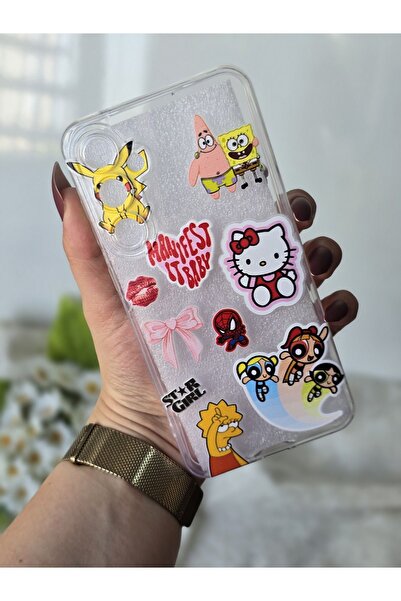 SUPER FRAME Samsung Galaxy M34 5G Uyumlu Baskılı Şeffaf Telefon Kılıfı