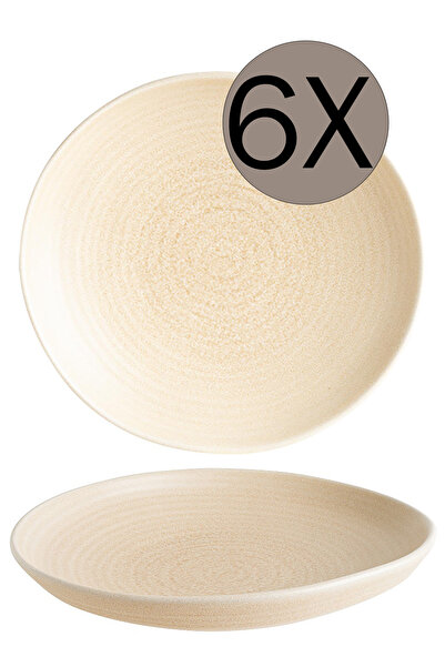 Bonna Porselen Mirage Ripple Çukur Tabak 19 cm 350 cc 6'lı Takım MRGRPL19CK