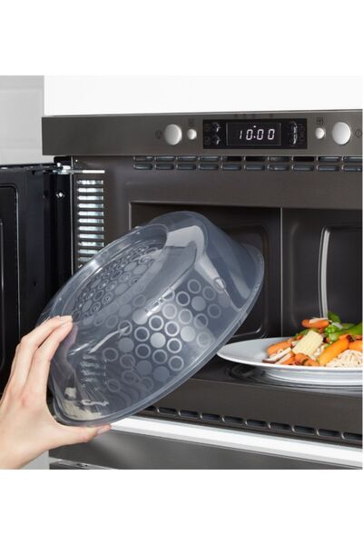 IKEA Prickig Mikrodalga Tabak Kapağı 26 cm Gri