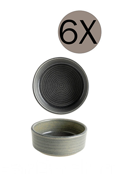 Bonna Porselen Hornfels Ripple Joker Sosluk 6 cm 35 cc 6'lı Takım HORRPL6JO K...