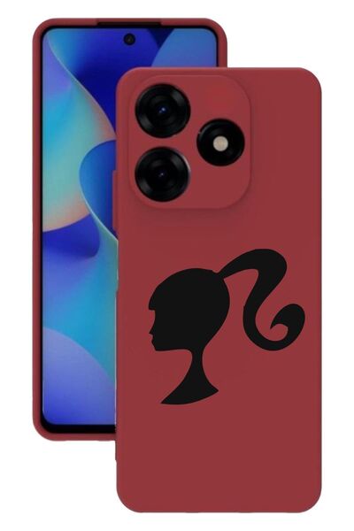 realme حافظة سيليكون حمراء اللون C53 مع طباعة وحماية الكاميرا