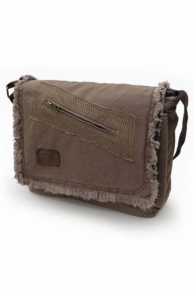 Old Cotton Чанта за лаптоп Cargo 7136 Robbie - 14-инчова винтидж памучна платнена чанта
