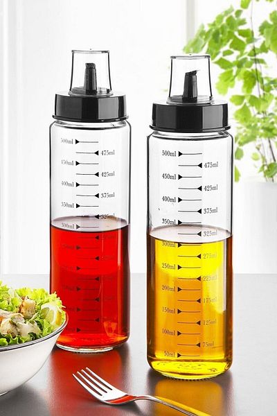 safestore 2-Piece Drip-Free Smart Glass Oil And Vinegar 500 Ml