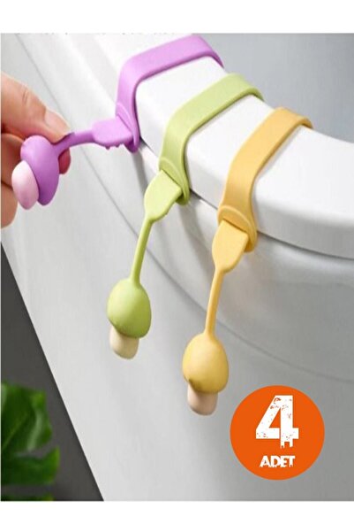 safestore 4'lü Set Mantar Tasarımlı Klozet Tutacağı Kaldırma Aparatı (24x2,4 Cm)
