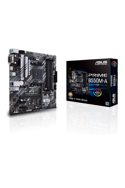 ASUS Prime B550m-a/csm DDR4 Sata3 M2 PCIE NVMe HDMI DVI PCIE 16x V4.0 Am4 Matx Corporate Motherboard