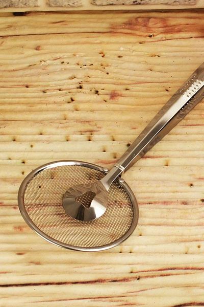 safestore Stainless Metal Boiling and Frying Tongs - Multi-Purpose and with Strainer